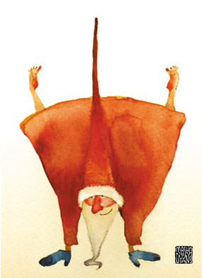 upsidedown santa