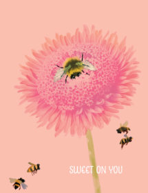 Sweet Bee watercolor greeting card by Masha D’yans sets a lovely mood for any occasion: Birthday, Love, Valentine's Day, Thank You, Sympathy, Encouragement, Miss You or Just Because.