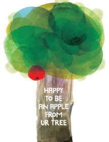 Apple Tree is says it all about a parent you adore! Show your love and appreciation your most important hero with this Masha D’yans Mother's Day and Father's Day greeting card featuring a characteristic flight of watercolor whimsy.