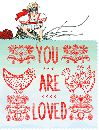 Love Weaver is hard at work to remind your recipient how much they're loved. This Masha D’yans watercolor greeting card weaves a special connection by evoking the folk handicrafts of the days of lore, kind of akin to the art of the written letter.