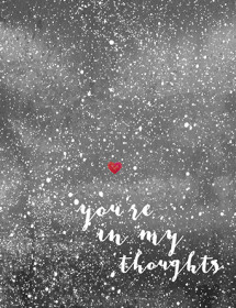 Starry Thoughts - Sympathy watercolor greeting card by Masha D'yans.