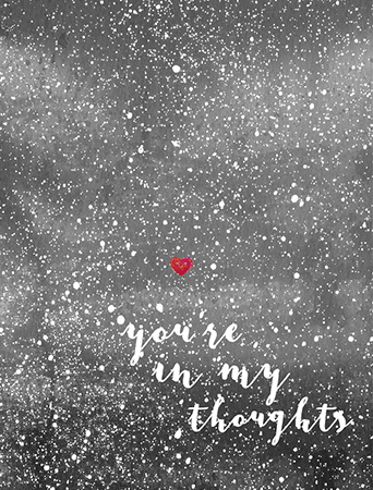 Starry Thoughts - Sympathy watercolor greeting card by Masha D'yans.