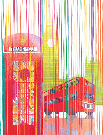 T08 london thanks bus phone masha dyans watercolor greeting card
