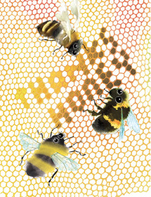 T11 thanks honey bees masha dyans watercolor greeting card