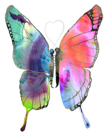 Double Butterfly watercolor card by Masha D'yans