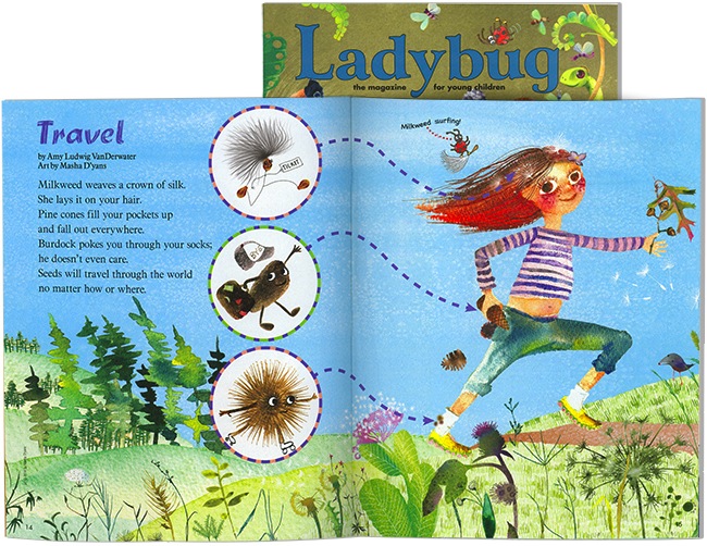 News from Masha: Masha D'Yans Illustration in Ladybug Magazine
